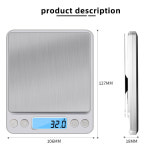 3000g 0 1g 전자 저울 LCD 디스플레이 미니 디지털 보석 3kg 무게 규모 주방 균형