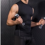 남자 헬스복 민소매 트레이닝 져지 스포츠 티셔츠 L