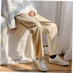 루즈핏 밴딩팬츠 남자 캐주얼 면팬츠 일자바지 2색