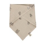 이중거즈 베이지풀잎 턱받이 스카프빕 순면