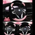 키밍 겨울 보온 자동차 큐티 털 핸들 커버 곰돌이