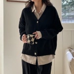 슈가펀 로울 루즈핏 울가디건