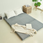 잠스쿨 3단 접이식 매트리스 단단한 토퍼 허리에좋은 침대 바닥 매트 7cm