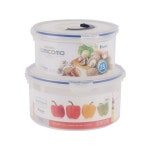 금호화학 코미코모 손잡이 원형 밀폐 용기