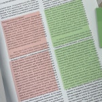 투명 컬러 스티커 메모지 75x75