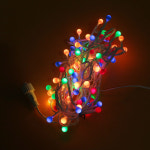 은하수 100구 백색선 LED 구슬 앵두전구 칼라 점멸