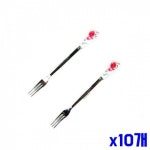 빨간장미 티포크 2P 10세트 x2개 손님용포크 과일포크
