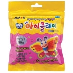 아모스 3000 탱탱아이클레이 50g 형광분홍