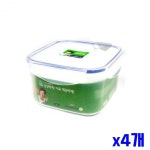 플라스틱 밀폐용기 1 8L x4개묶음 플라스틱보관통