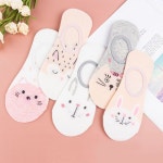 여성 여자 캐릭터 발목 양말 페이크삭스 스니커즈 5p