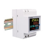 6IN1 딘 레일 AC 모니터 110V 220V 380V 100A 전압 전류 역률 활성 KWH 전기 에너지 주파수 측정기 VOLT AMP