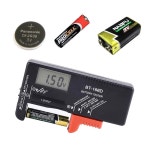 디지털 배터리 테스터 볼트 검사기 AA 9V 버튼 다중 크기 전압 측정기 도구 BT168