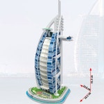 종이 우드락 3D입체퍼즐 버즈 알아랍 두바이빌딩