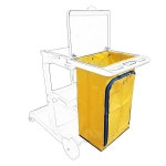 슈마켓 덮개형 청소카트봉투 오픈형 리필 운반용카트 핸드카트 접이식카트 이동식카트