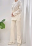 겨울 따뜻 노구김 스판 융털 밍크 기모 주머니 트임 부츠컷 밴딩 고무 바지