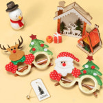 크리스마스 반짝이 안경 산타