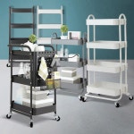 아카시아리빙 철제이동 이동식트롤리 틈새선반 국민트레이 바퀴수납 디트 이동식트롤리 3단