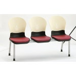 테트라 연결의자 3인-아이보리