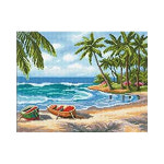 아이러브페인팅 DIY 보석십자수 풍경시리즈 야자수와 해변 40X50
