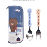 브라운앤프렌즈 웨이브 스텐스푼포크 케이스세트-블루