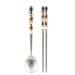 블루피쉬 도자기 수저