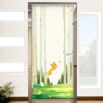 꾸밈 cc961-숲속고양이와나비 현관문시트지