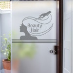 꾸밈 ij835 m-무점착유리시트 뷰티헤어2 유리문시트지