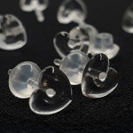 투명 실리콘 피어싱 귀걸이 하트 10P 실리콘귀걸이 투명귀걸이