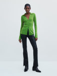 56674550 마시모두띠 니트웨어 Massimodutti Ribbed V-neck sweater with buttons 5612 615