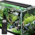 원격 제어 수족관 조명 타이머 전체 스펙트럼 물고기 탱크 빛 날씨 모드 RGBW LED 램프 수생 식물