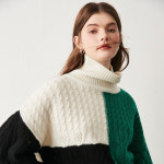 오지 OZ Sheep wool cable knit GREEN