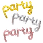 일체형은박풍선 소문자 party 생일 파티 호일 장식