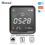 GIRIER 투야 스마트 와이파이 CO2 센서 이산화탄소 계량기 온도 감지기 모니터 LCD 스크린 3 in 1