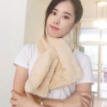 니팅 털목도리 여성 겨울목도리 방한 머플러 퍼목도리