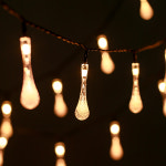 태양광 LED 30구 물방울 가랜드 전구 4m 루프탑조명