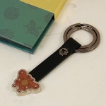 카라빈카 장석 가죽 열쇠고리-나비