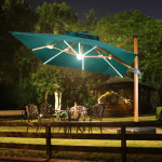 태양광 LED 사각 파라솔 그린