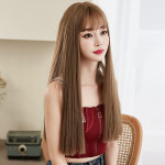스트레이트 긴머리 통가발 밀크브라운 생머리가발
