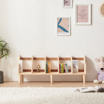 우아미아이 1단 5칸 고무나무 다리형 책꽂이 H6575 1140