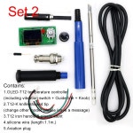 T12 STC-OLED 납땜 스테이션 철 DIY 부품 키트 디지털 온도 컨트롤러 금속 케이스가있는 인두 T12-952
