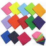 쥴리아 무지 단색 단체 면 손수건 도트 무늬 등산 땀흡수 목수건 스카프 페즐리 인쇄 A-별손수건노랑