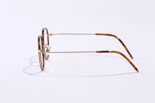 Frame Reyhonor ARTHUR 유광골드 초경량 베타 티타늄안경테 클립온 편광선글라스 이태리 천연가죽안경케이스