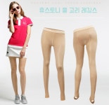 휴스토니 고운 골프 UV 쿨 메쉬 냉감 고리형 여름용 레깅스 스타킹