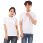30수pk 백색카라 반팔티셔츠 주방 식당유니폼 카페 단체 홀서빙유니폼 반팔M 90