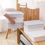 올리브엣 뚜껑 칸막이 플라스틱 정리함 수납함 10칸