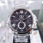 세이코 SEIKO 세이코 프리미어 스누피 키네틱 오토릴레이 메탈 밴드 시계 SNP141J1