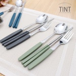 아이에스컴퍼니 마호커트러리 틴트 성인용 기본 3종세트 숟가락 젓가락 포크 2개