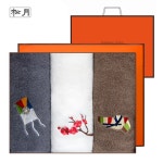 송월타올 송월타올 고운자수 3매 선물세트 쇼핑백 기념수건 답례품