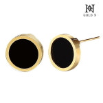 골드앤 골드앤 위드 천연오닉스 귀걸이 대