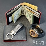 남성반지갑 가죽공방 클립 슬림 각인 남자 선물 두리공방 1머니엣지블랙